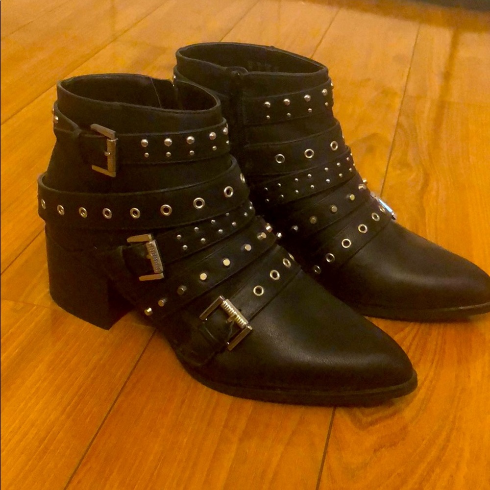 Fergie metal buckle booties